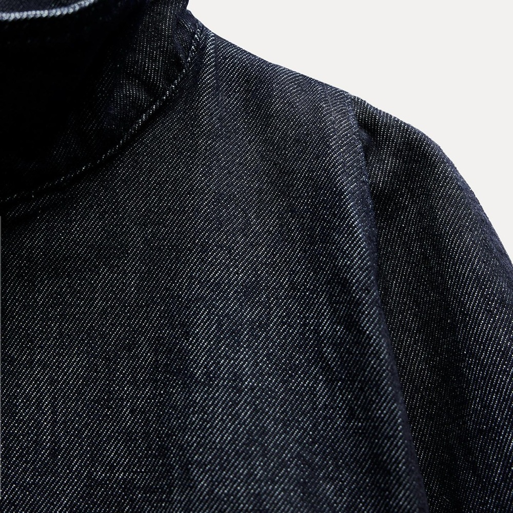 Zara ZW collection Denim cape Dark Blue NWT - Picture 8 of 8